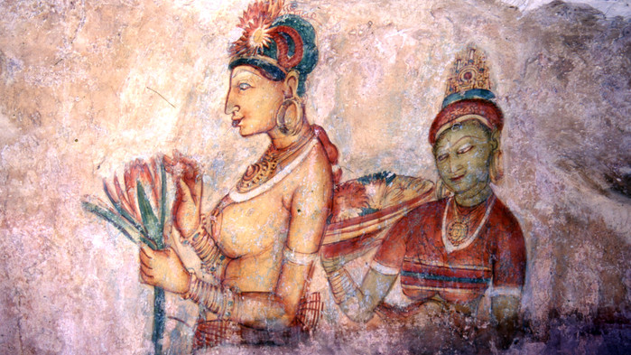 Veggmalerier i Sigiriya